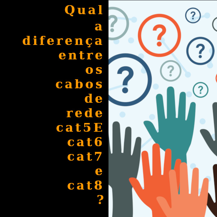 Diferença entre cabos de rede Cat5E, Cat6, Cat7 e Cat8.
