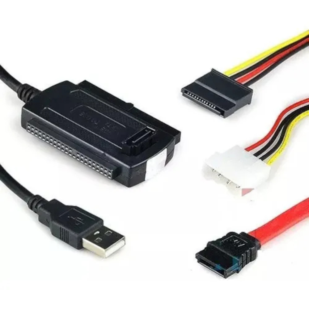 Cabo adaptador USB Sata/Ide c/fonte cabo