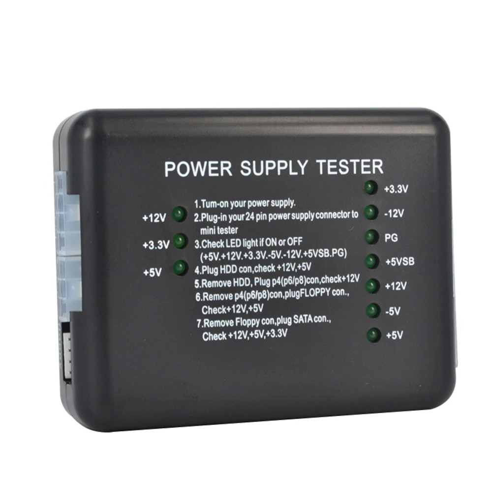 Testador de fonte PC 20/24 p molex sata