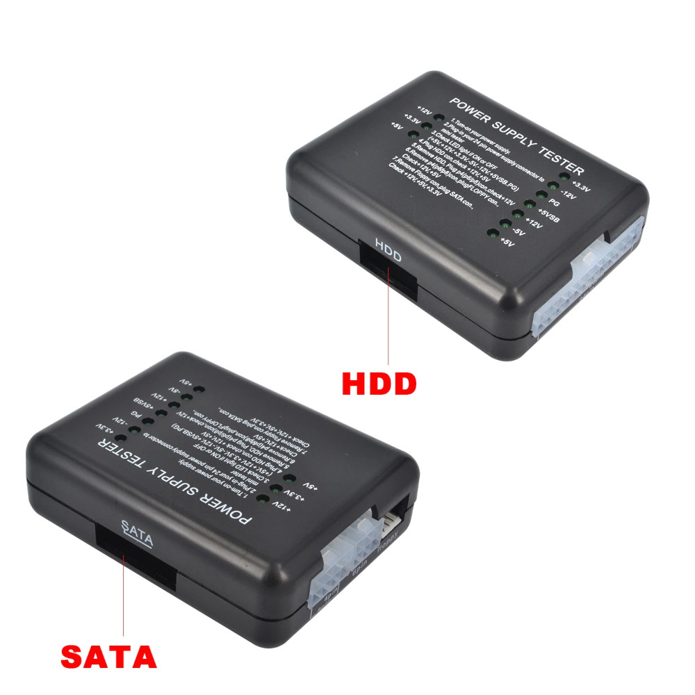 Testador de fonte PC 20/24 p molex sata